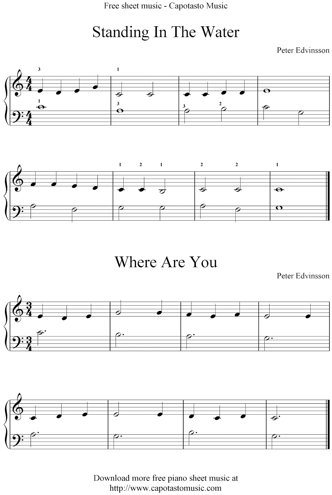 Easy Sheet Music For Beginners: Free Basic Piano Sheet Music intended for Free Printable Sheet Music For Piano Beginners Popular Songs