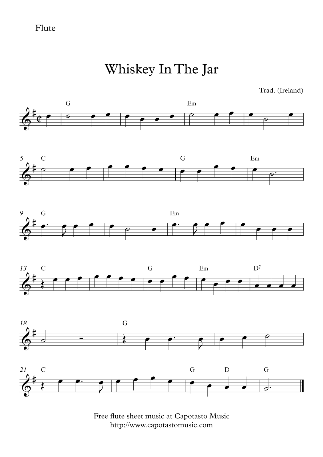 Easy Sheet Music For Beginners: Free Easy Flute Sheet Music inside Free Printable Flute Sheet Music