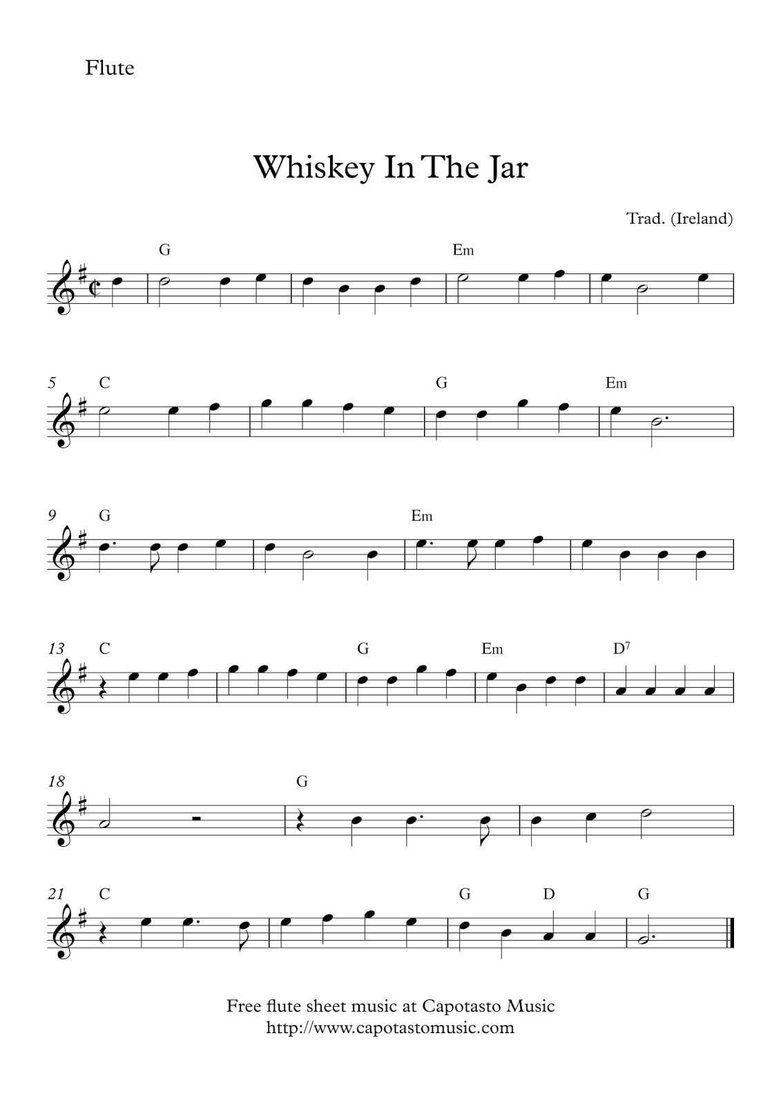 Easy Sheet Music For Beginners: Free Easy Flute Sheet Music throughout Free Printable Flute Music