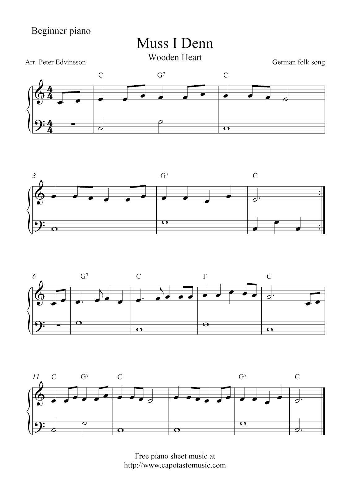 Easy Sheet Music For Beginners: Free Easy Piano Sheet Music For with regard to Free Printable Sheet Music for Piano Beginners Popular Songs