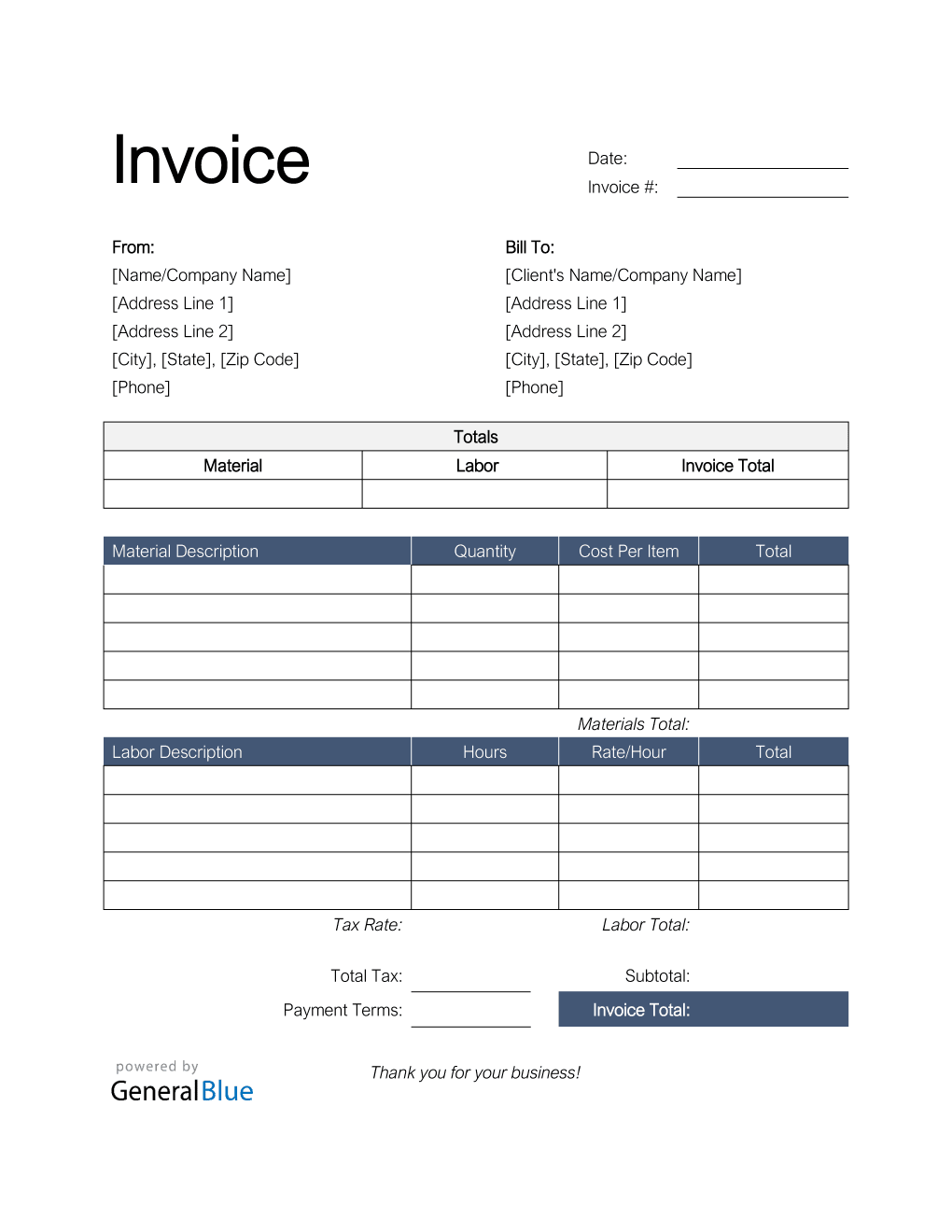 Easy-To-Use Free Printable Invoice Templates | Monday Blog inside Free Bill Invoice Template Printable