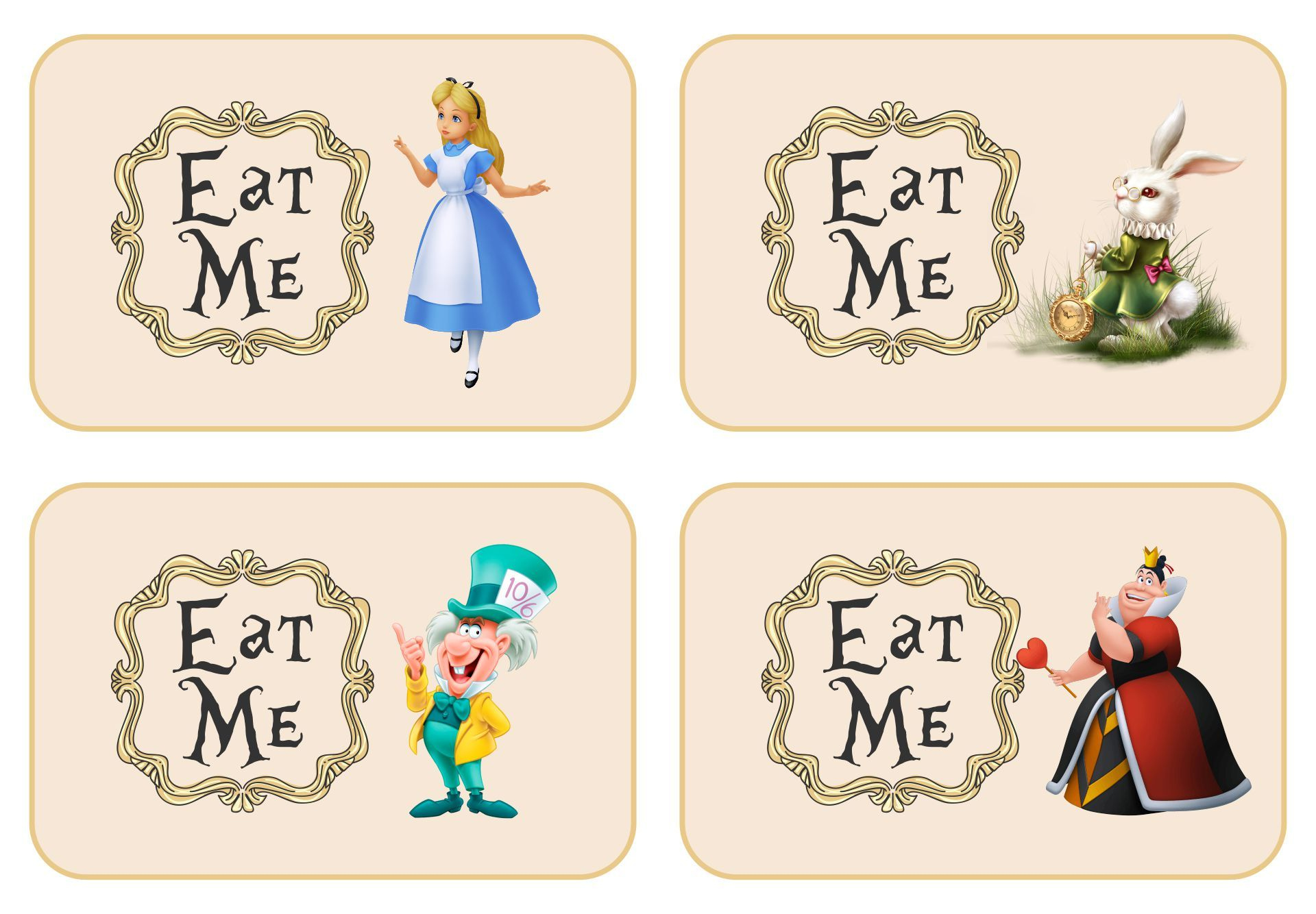 Eat Me Drink Me Templates - 13 Free Pdf Printables | Printablee throughout Free Printable Alice In Wonderland Eat Me Tags