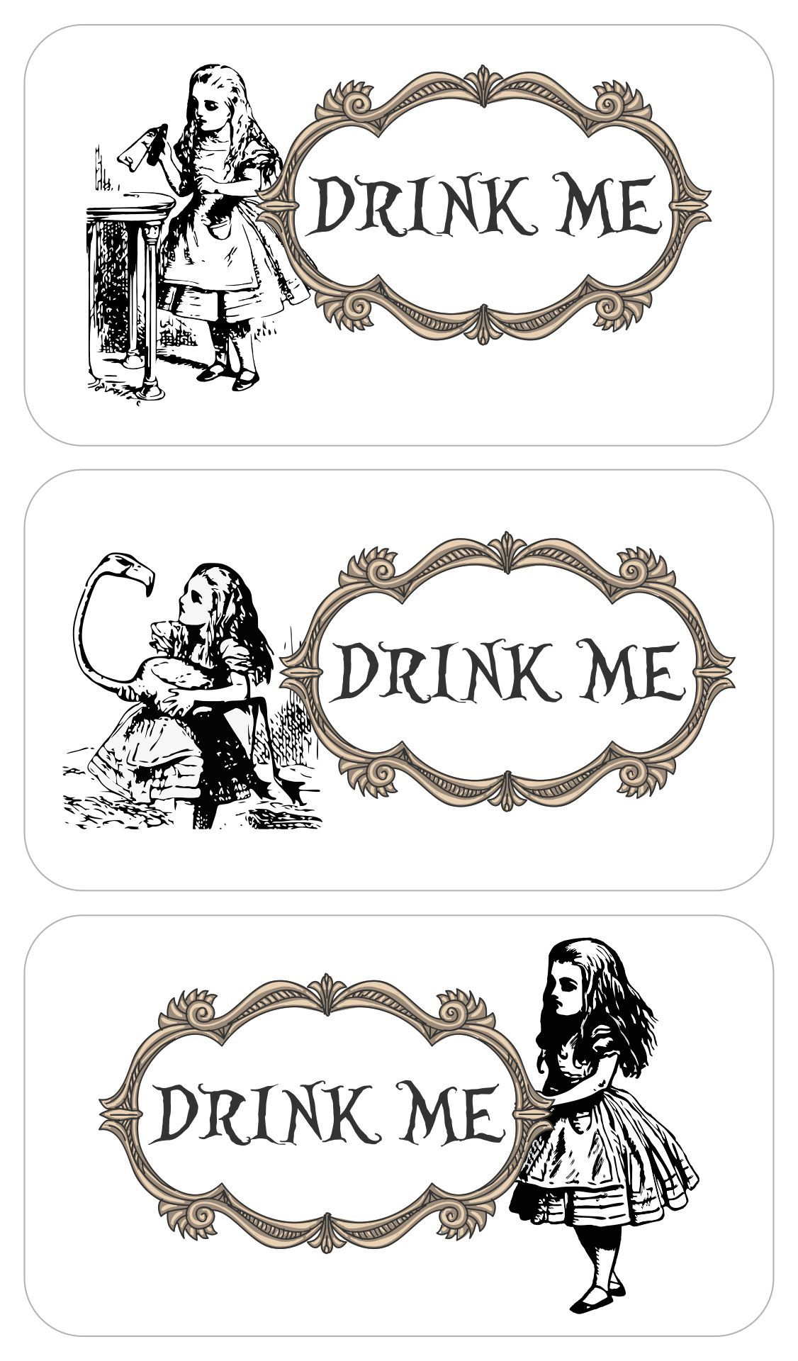 Eat Me Drink Me Templates - 13 Free Pdf Printables | Printablee with Free Printable Alice in Wonderland Eat Me Tags