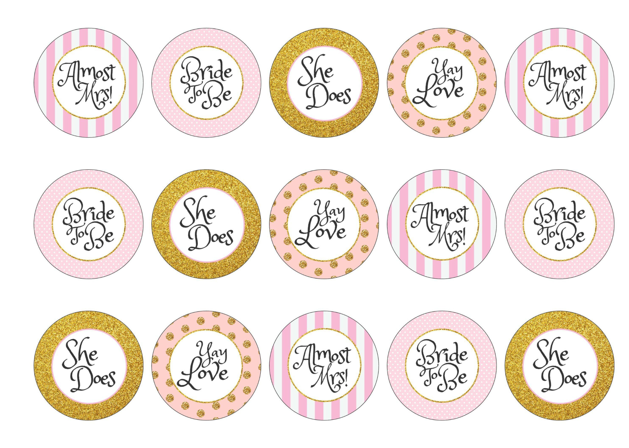 Edible Cake Toppers | Bridal Shower | Edibilis pertaining to Free Printable Cupcake Toppers Bridal Shower