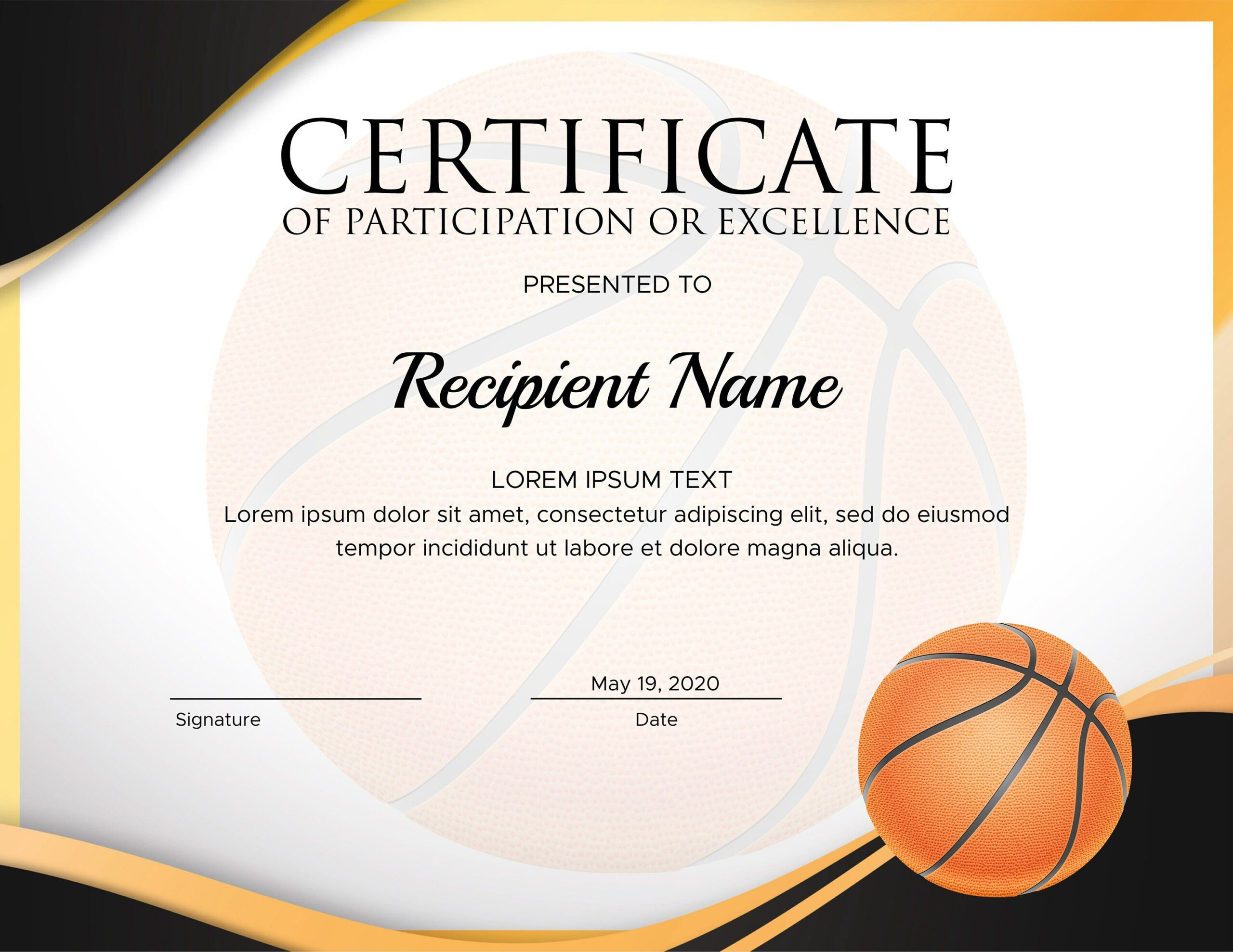 Editable Basketball Award Certificates. Customizable Basketball intended for Basketball Participation Certificate Free Printable