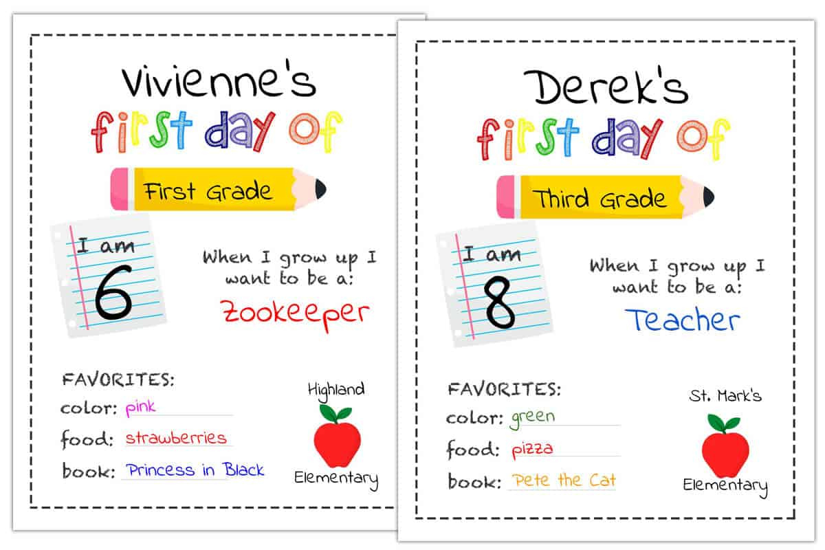 Editable First Day Of School Sign Printable | Mrs. Merry for First Day of School Template Free Printable