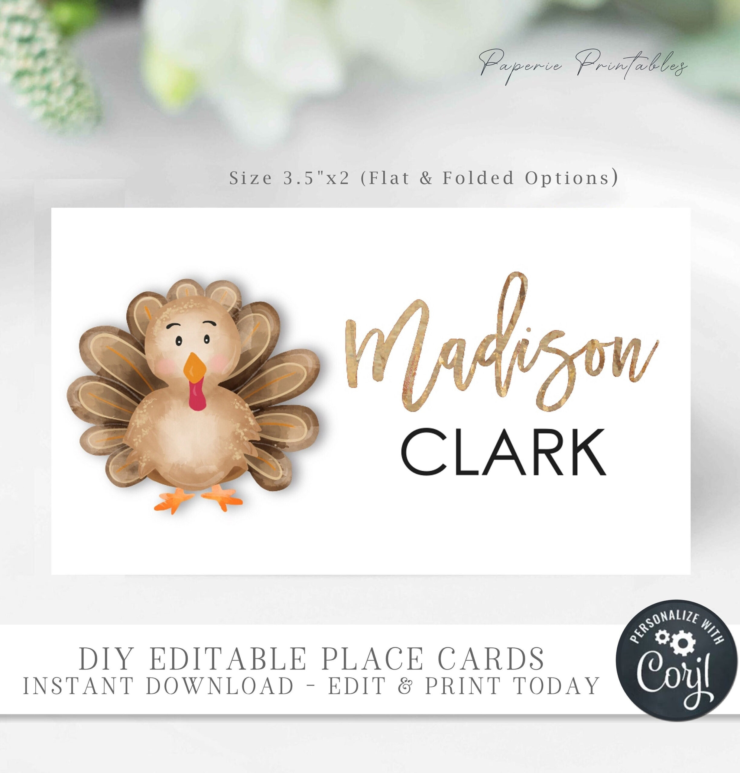 Editable Thanksgiving Place Cards, Pumpkin Place Cards within Free Printable Personalized Thanksgiving Place Cards