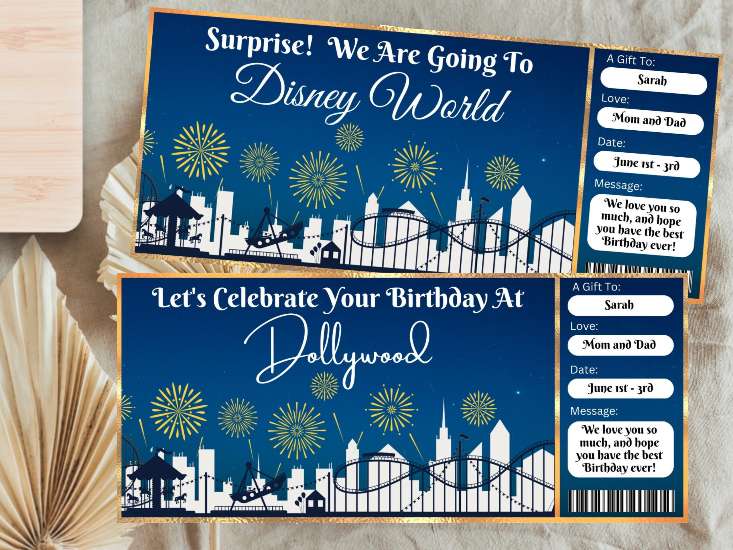 Editable Theme Park Ticket Template, Printable Amusement Park Gift throughout Free Printable Dollywood Coupons