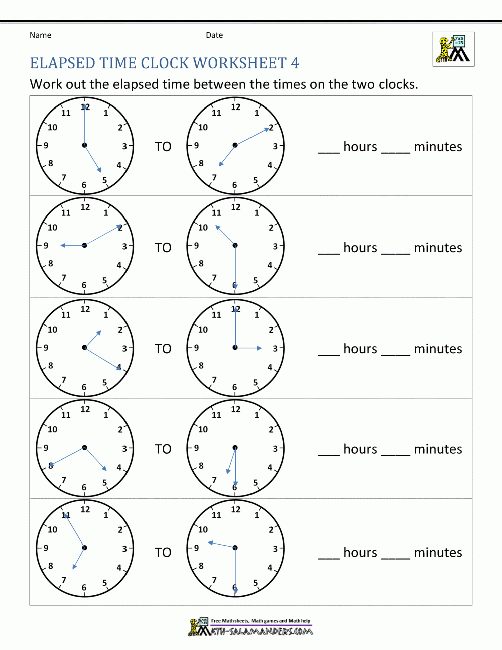 Elapsed Time Worksheets with Elapsed Time Worksheets Free Printable