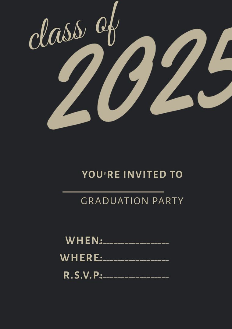 Elegant 2025 Graduation Invite Template With Versatile Use For within Free Printable Graduation Invitations 2025