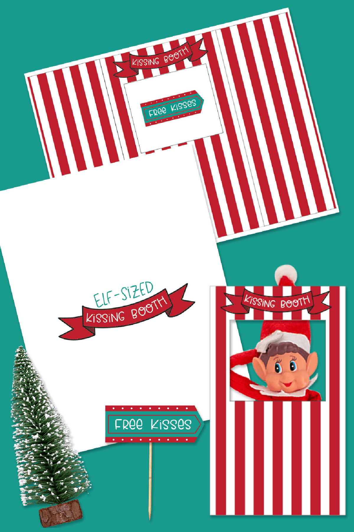 Elf On The Shelf Kissing Booth (Free Printable) - Fun Money Mom within Elf On The Shelf Kissing Booth Free Printable