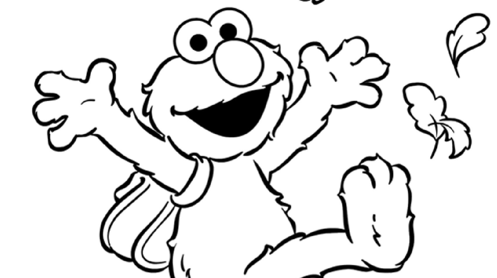 Elmo Playing In The Leaves Coloring Page |… | Pbs Kids For Parents with Elmo Color Pages Free Printable