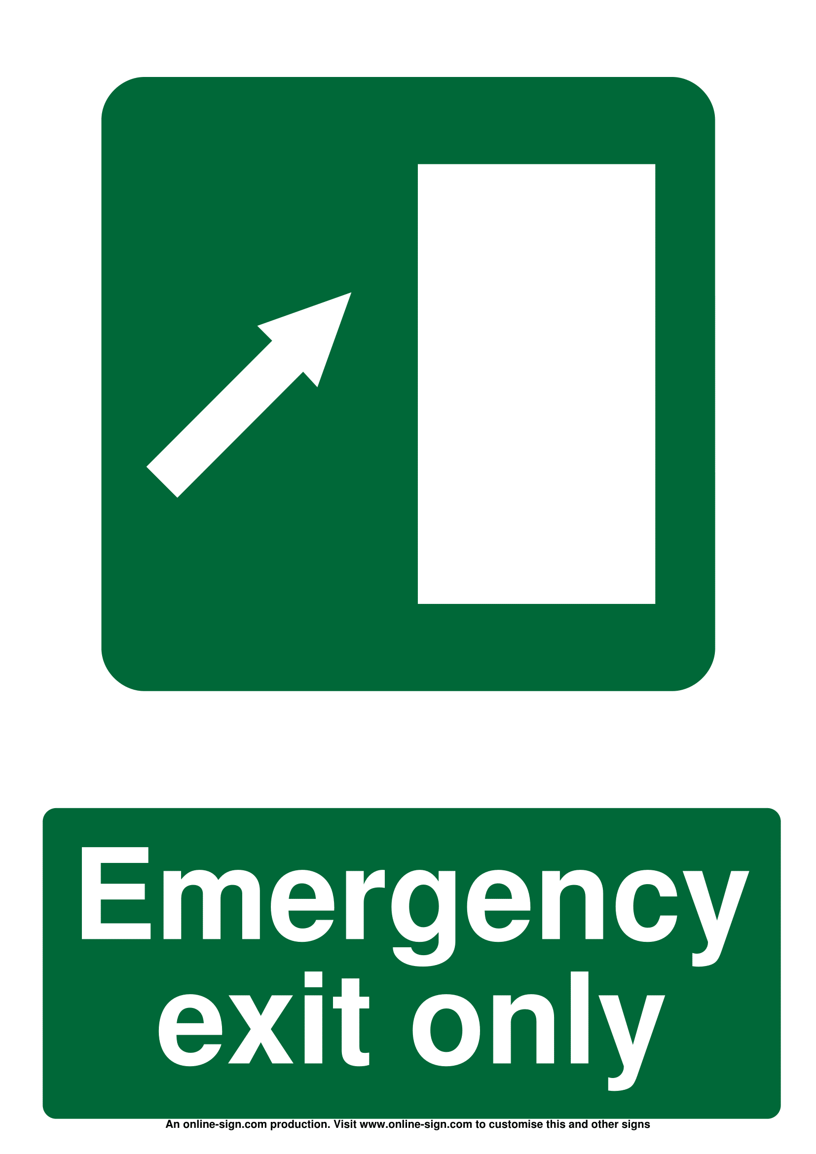 Emergency Exit Signs | Poster Template for Free Printable Emergency Exit Only Signs