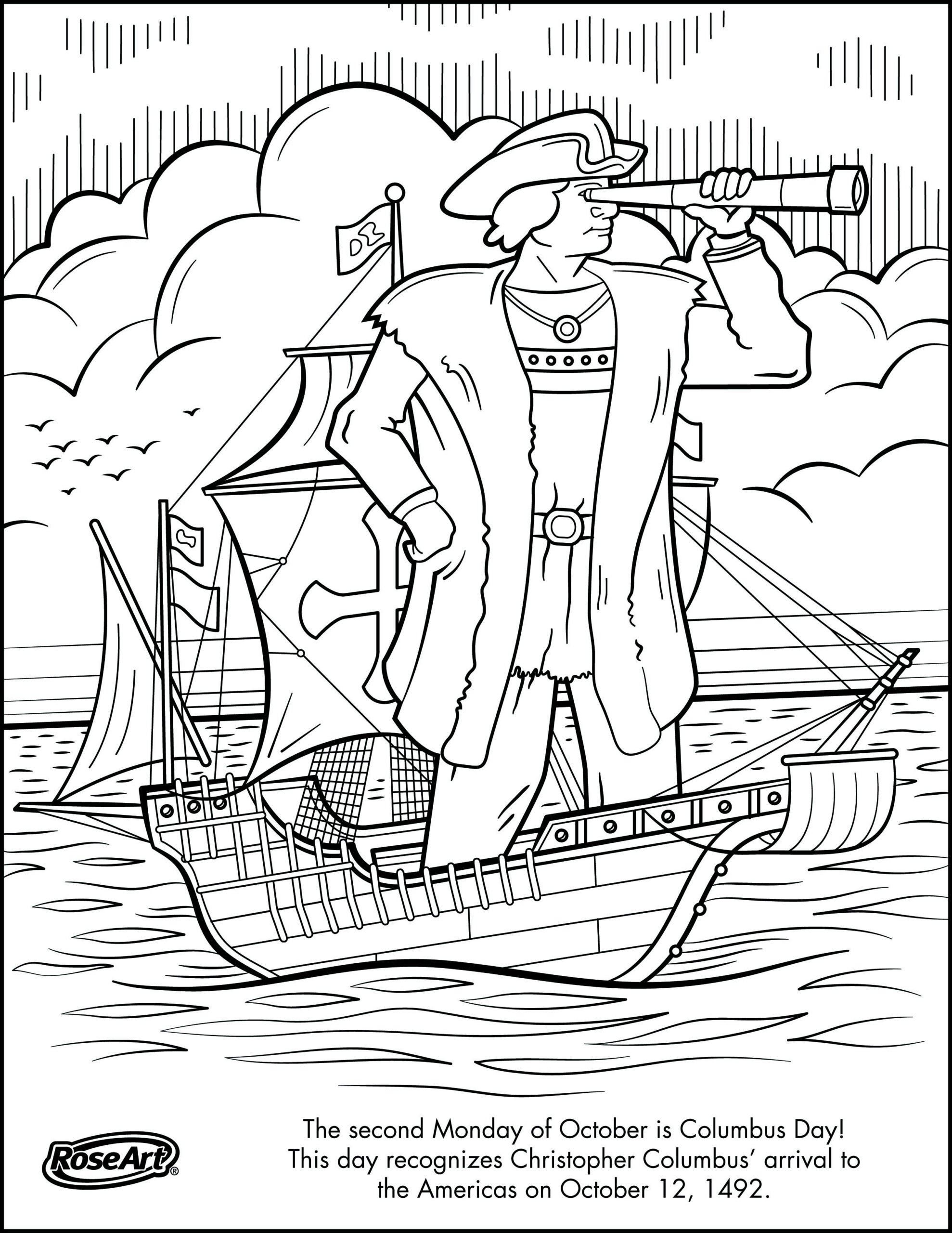 Engage Younger Kids With Columbus Day With Printable Coloring pertaining to Free Printable Christopher Columbus Coloring Pages