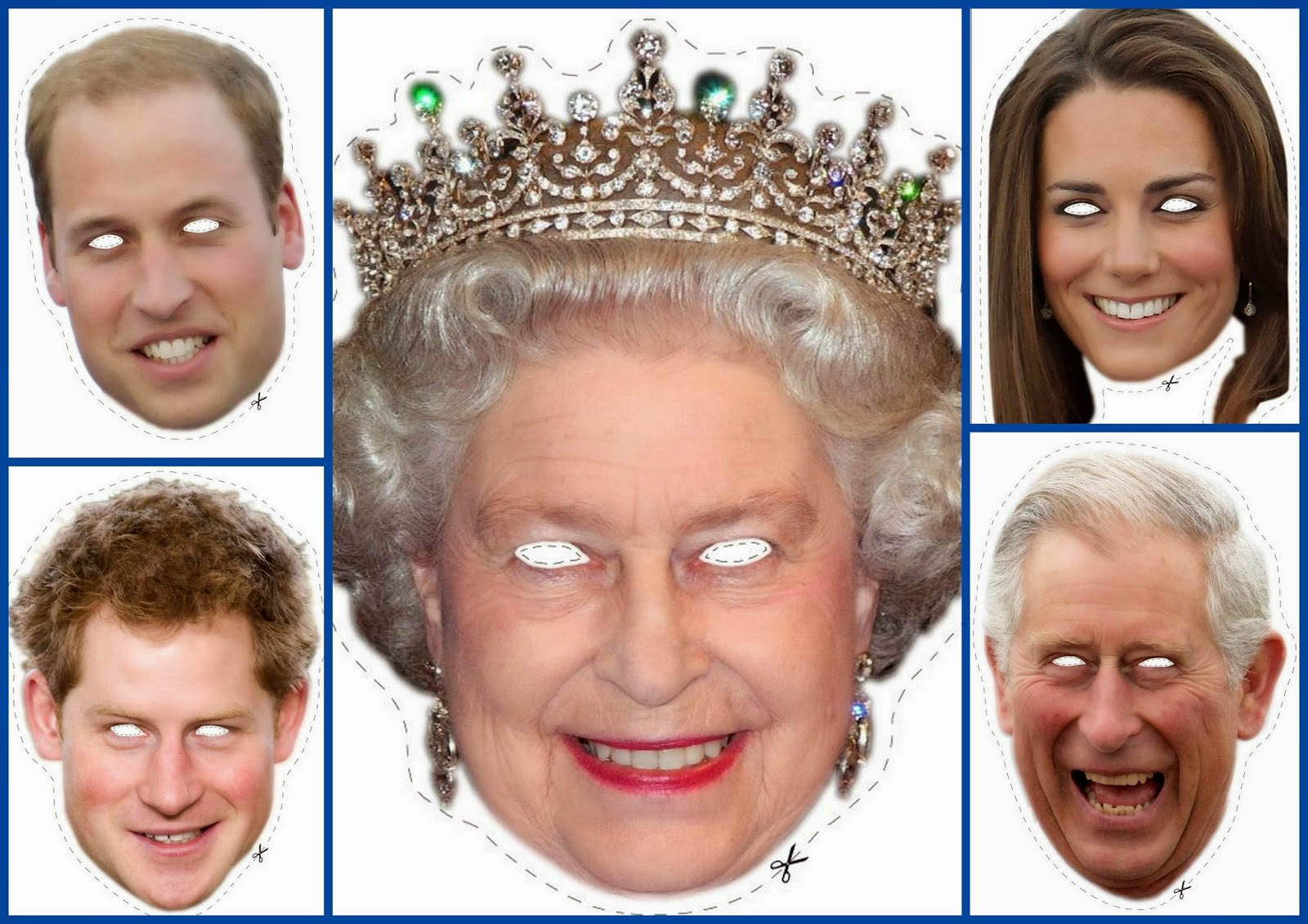 English Royal Family Free Printable Masks. - Oh My Fiesta! In English with Free Printable Face Masks