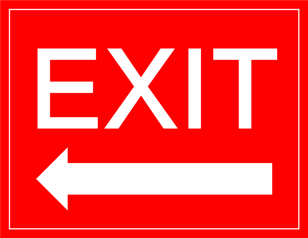 Exit Sign Arrow Left - Download This Exit Sign With An Arrow with regard to Free Printable Exit Signs