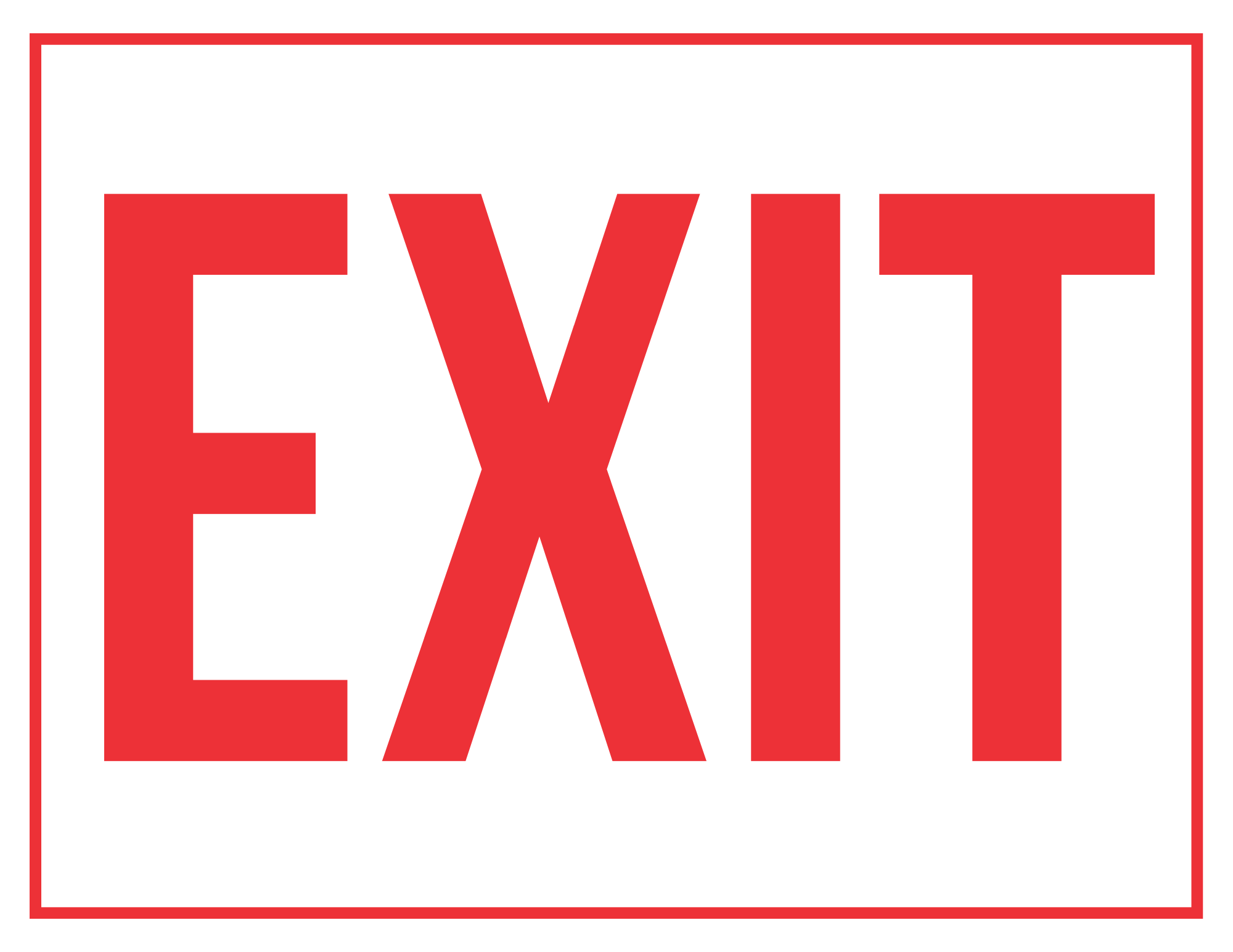 Exit Sign: Printable Templates (Free Pdf Downloads) inside Free Printable Exit Signs