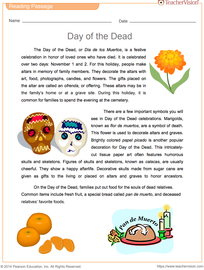 Explore The Vibrant Traditions Of Día De Los Muertos With Your in Free Printable Day of the Dead Worksheets