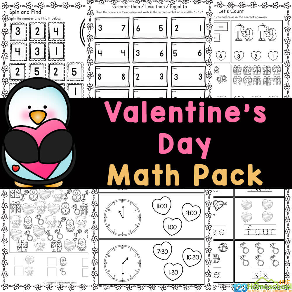 💝 Free Printable Valentine&amp;#039;S Day Math Worksheets intended for Free Valentine Math Worksheets and Printables