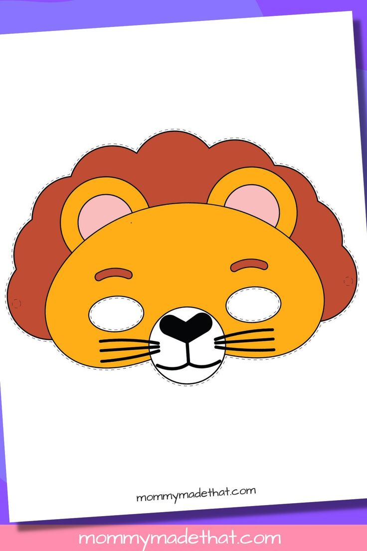 🦁Lion Mask Templates (Free Printables) | Lion Craft, Lion Mask within Free Printable Lion Mask