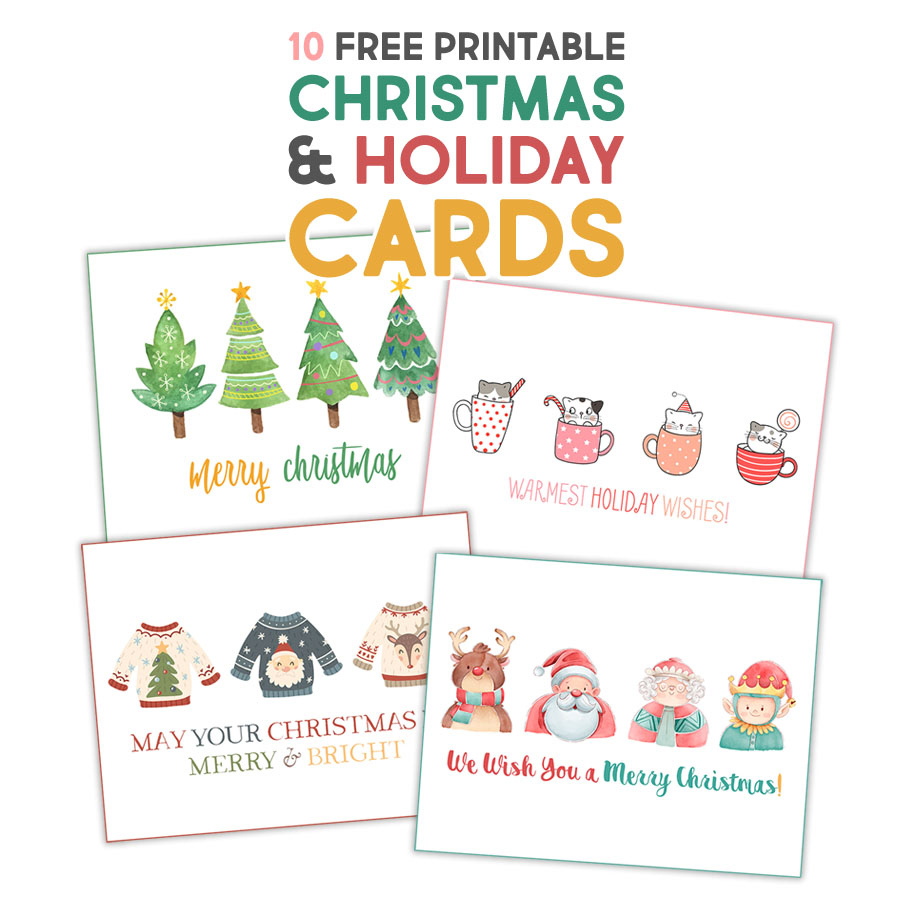 Fabulous Free Printable Christmas &amp;amp; Holiday Cards - The Cottage Market in Free Printable Christmas Cards