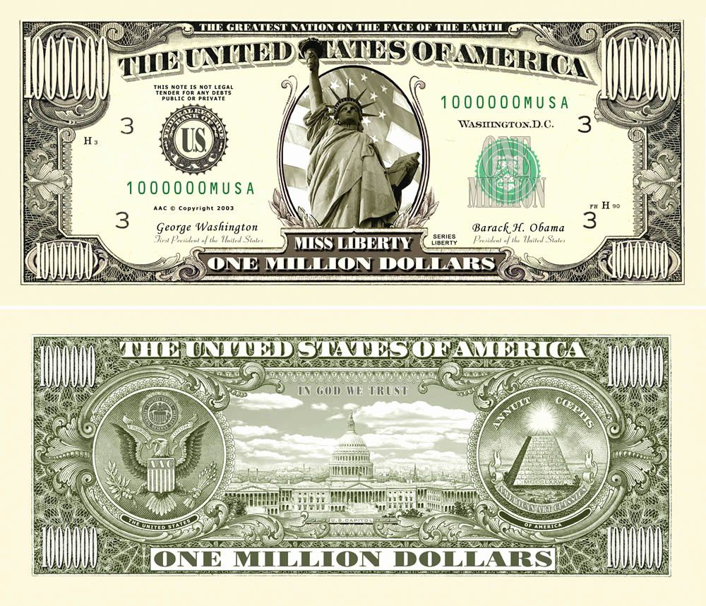 Fake 1000 Dollar Bill Printable Elegant Fakemillion Traditional E intended for Free Printable Million Dollar Bill