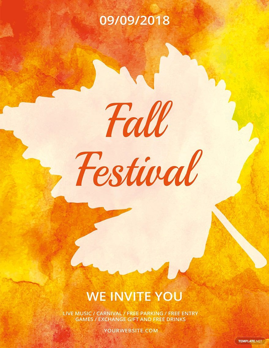 Fall Festival Flyer Template In Publisher, Psd, Pages, Word with regard to Free Printable Fall Festival Flyer Templates