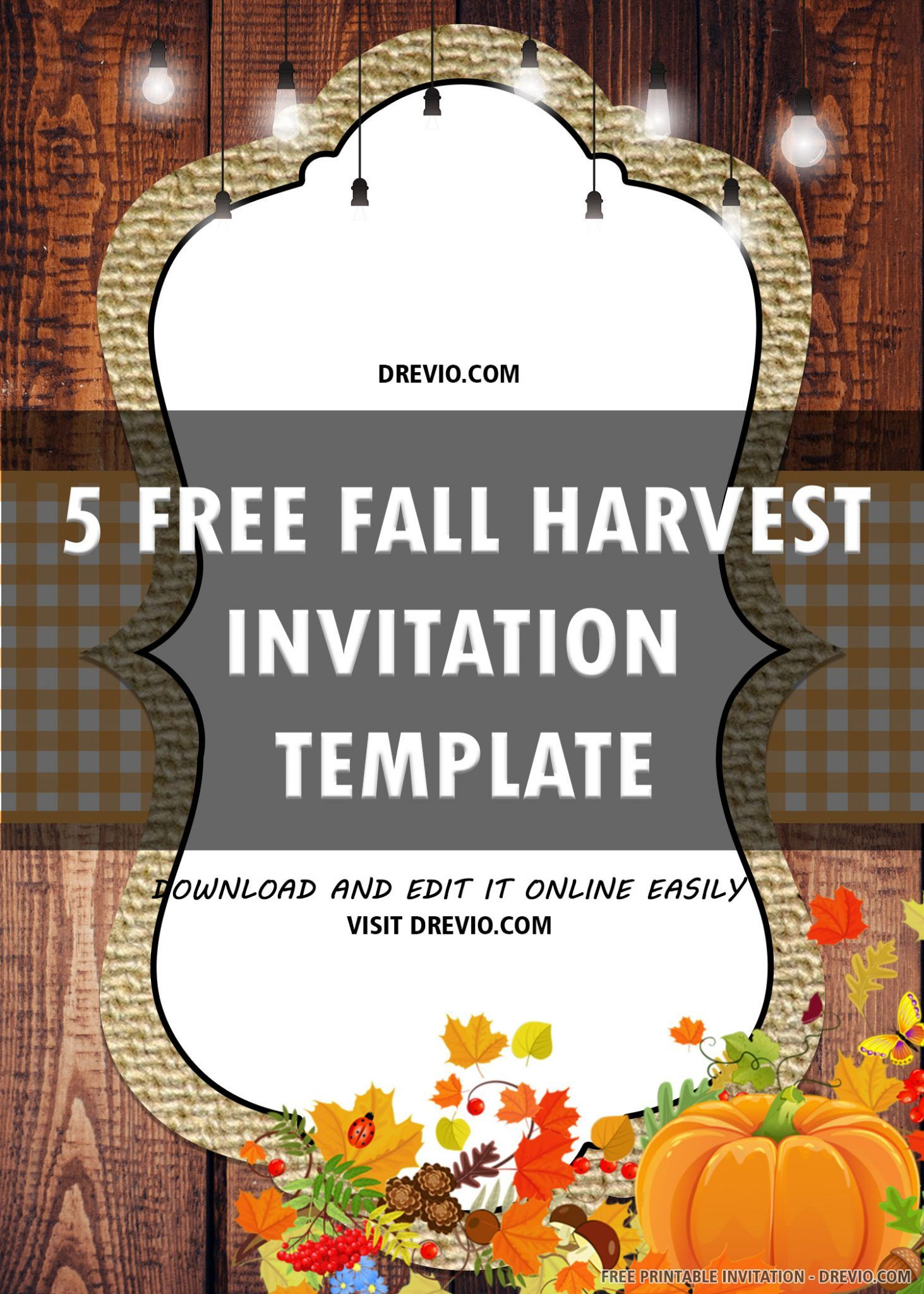 Fall Harvest Festival Birthday Invitation Template in Free Printable Fall Festival Invitations