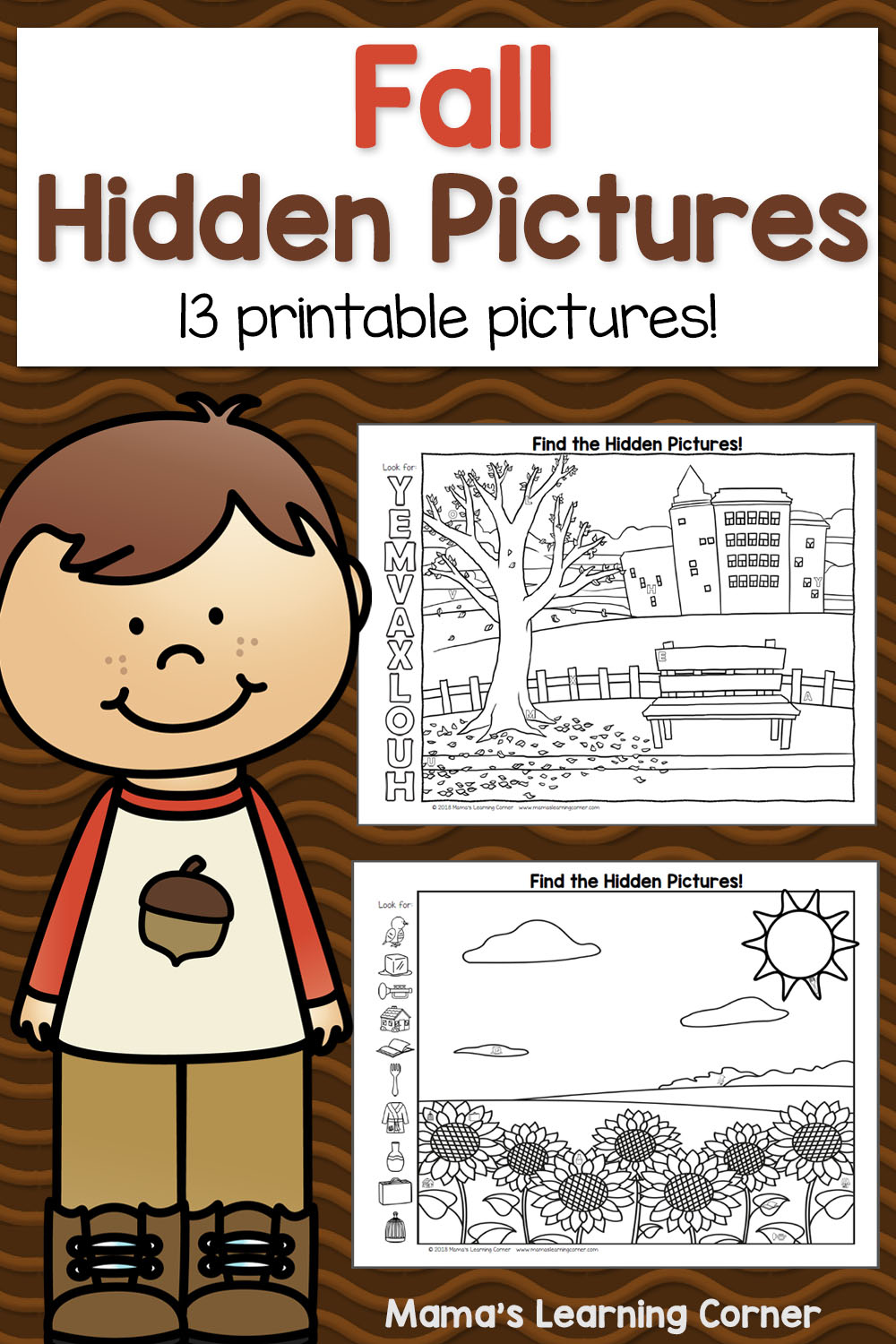 Fall Hidden Picture Worksheets - Mamas Learning Corner with regard to Free Printable Fall Hidden Pictures