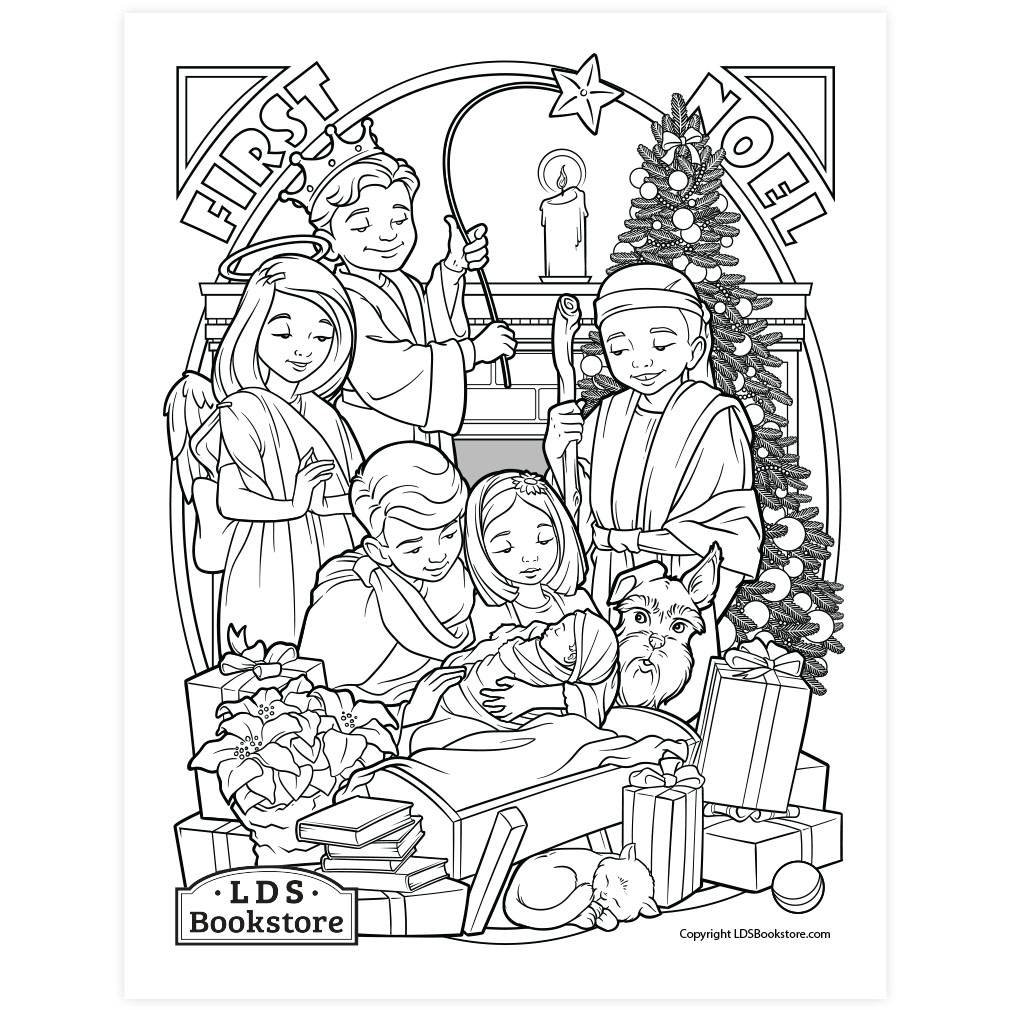 Family Nativity Coloring Page - Printable | Christmas Coloring Page with regard to Free Printable Christmas Baby Jesus Coloring Pages