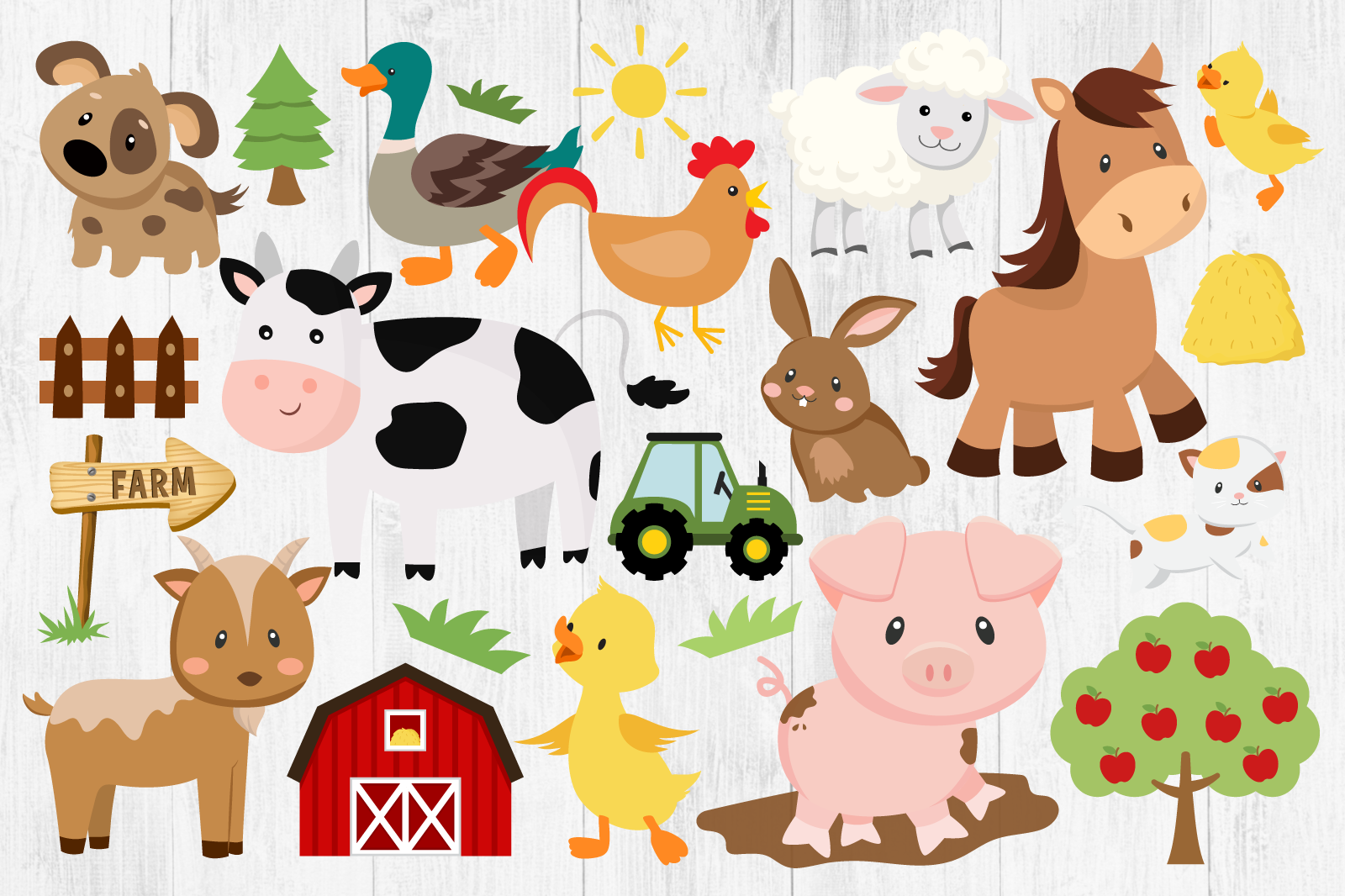 Farm Animal Clipart Images – Browse 82,586 Stock Photos, Vectors for Free Printable Farm Animal Clipart