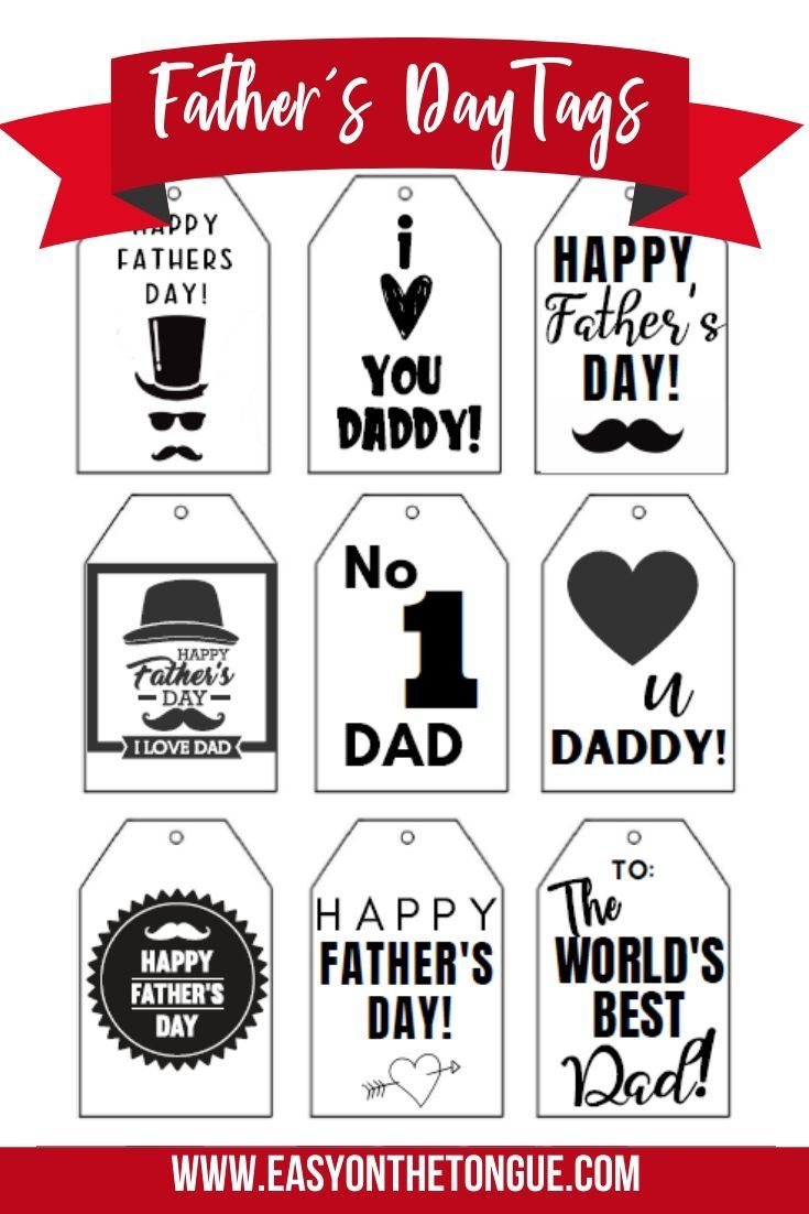 Father&amp;#039;S Day Free Printable Gift Tags in Free Printable Father&amp;#039;S Day Labels