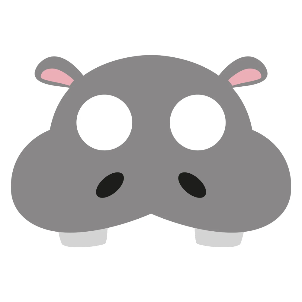 Felt Mask For Children - Hippo throughout Free Printable Hippo Mask
