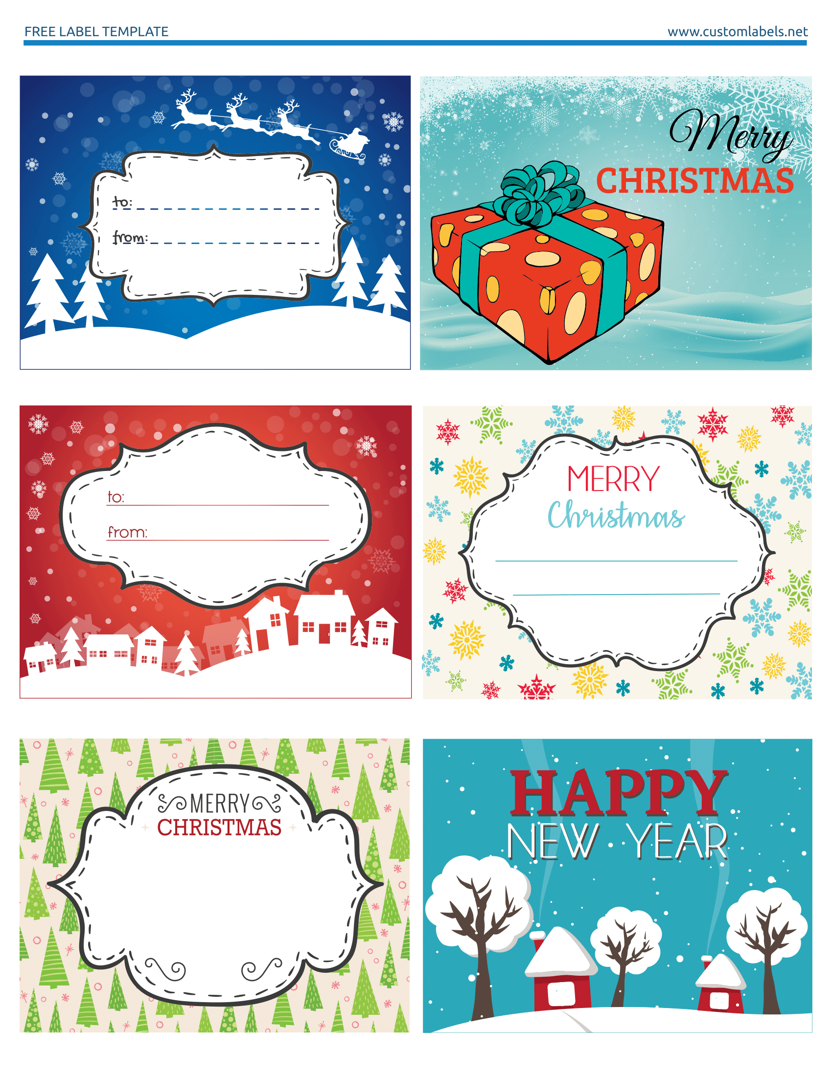 Festive And Vibrant Christmas Labels - Get Free Printables pertaining to Christmas Labels Free Printable Templates