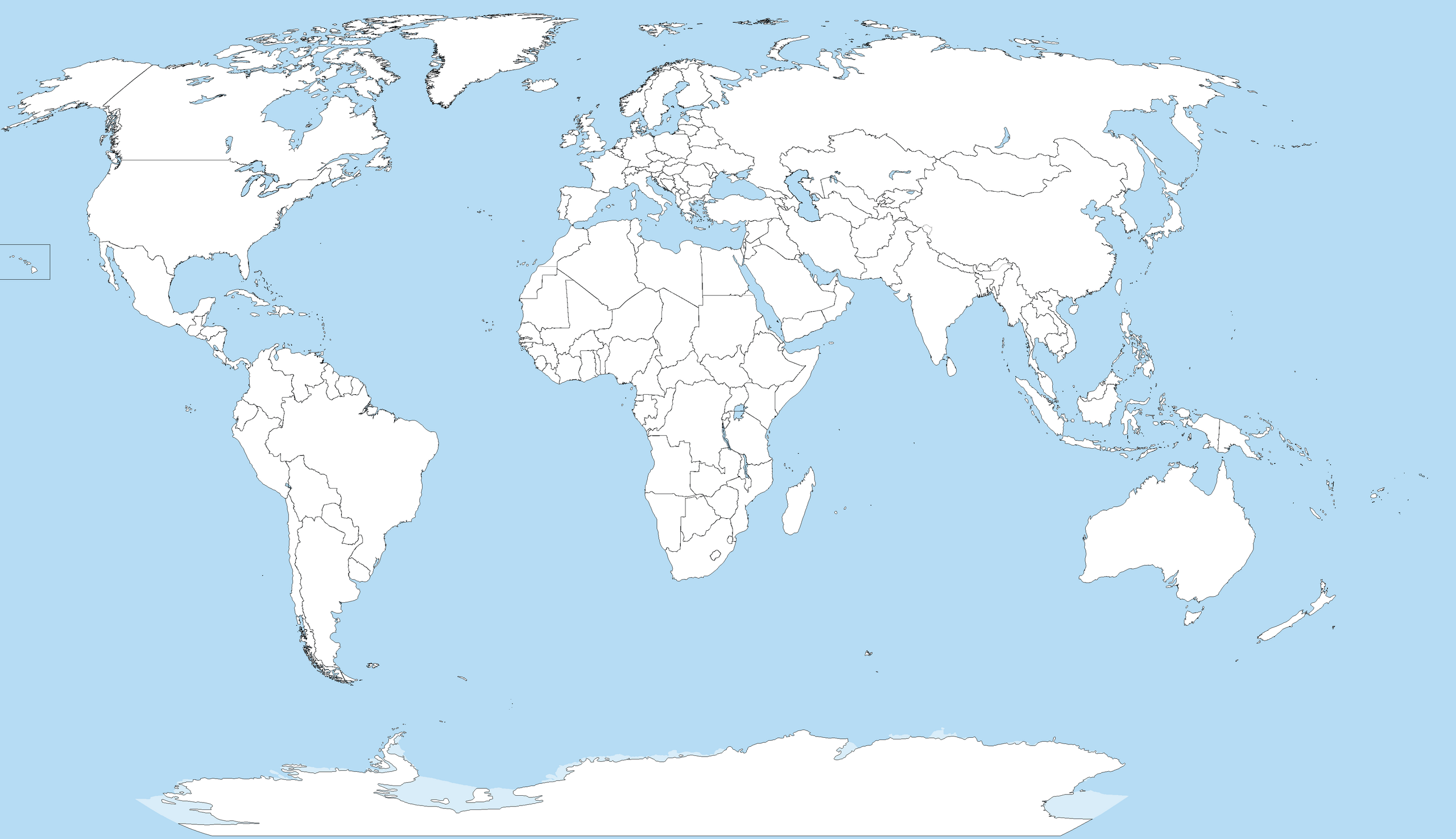 File:a Large Blank World Map With Oceans Marked In Blue within Free Printable Blank World Map Download