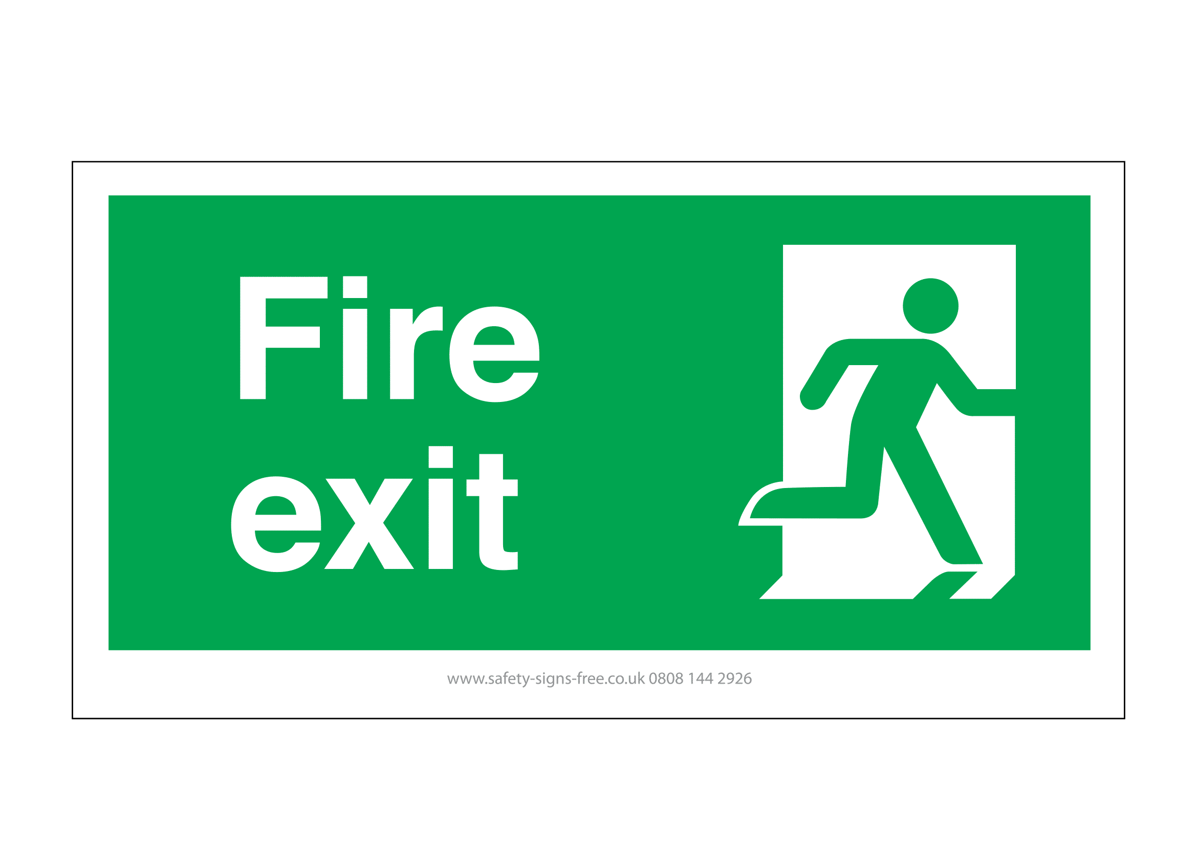 Fire Exit Signs | Poster Template throughout Free Printable Exit Signs