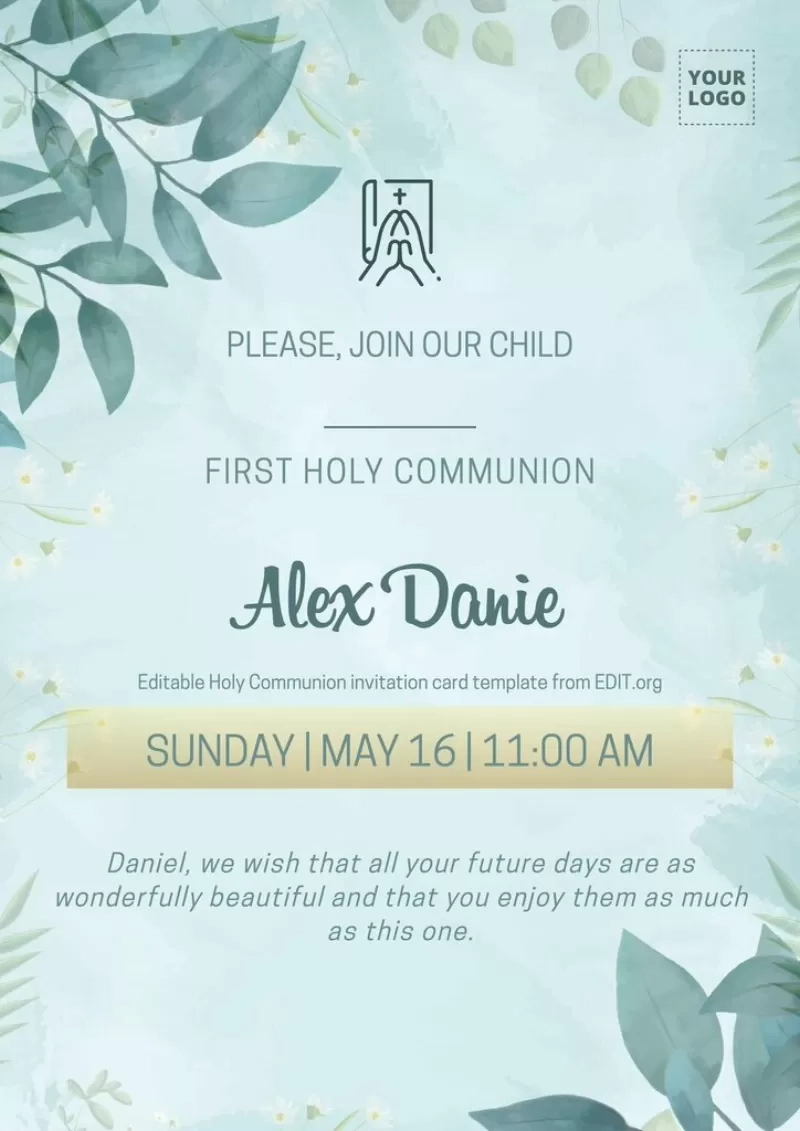 First Communion Invitation Templates with Free Printable First Communion Invitation Cards