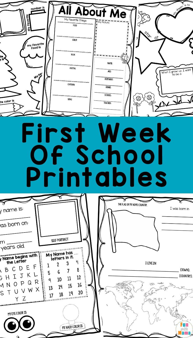 First Day Of School Activities + Printables within Free Printable First Day of School Activities