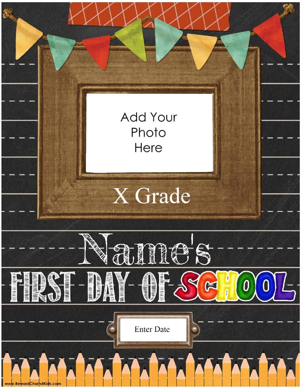 First Day Of School Certificate with Free Printable First Day of School Certificate