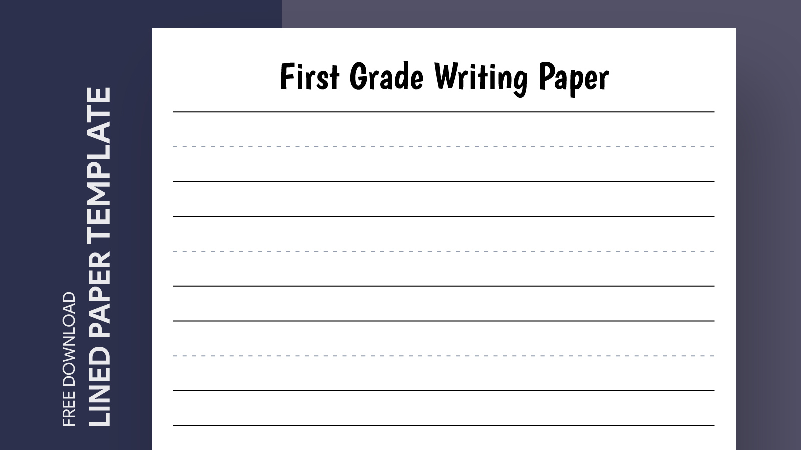 First Grade Lined Paper Free Google Docs Template - Gdoc.io with Free Printable Handwriting Paper for First Grade