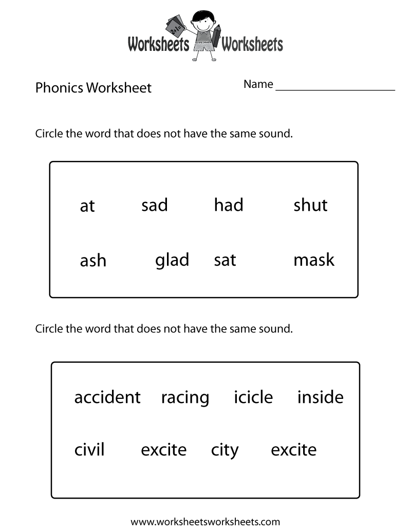 First Grade Phonics Worksheet | Worksheets Worksheets for Free Printable Grade 1 Phonics Worksheets