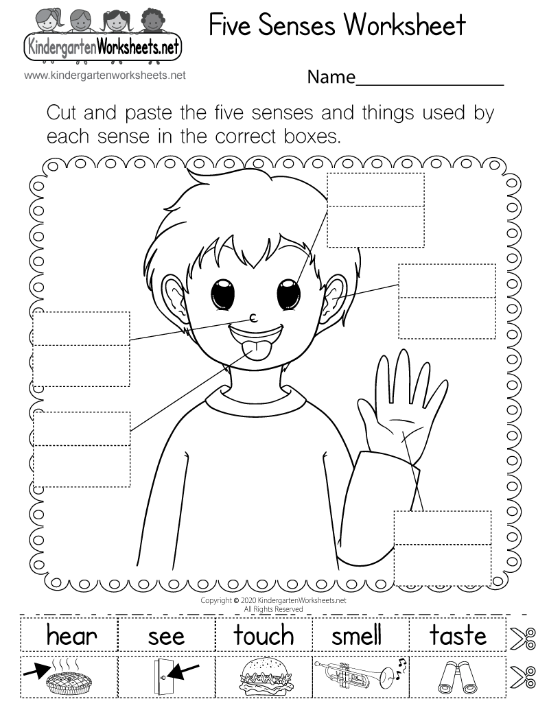 Five Senses Worksheet - Free Printable, Digital, &amp;amp; Pdf inside Free Printable Worksheets Kindergarten Five Senses