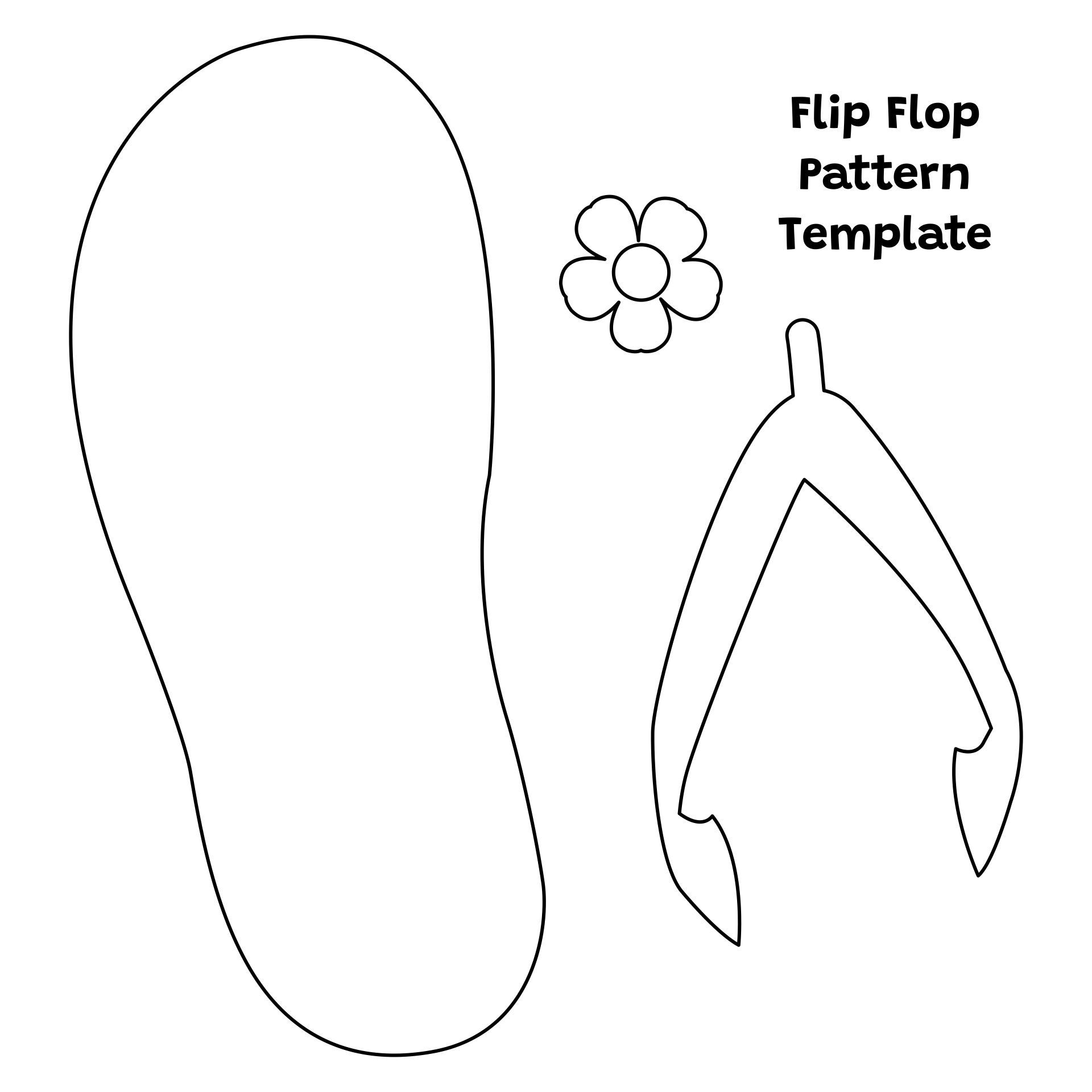 Flip Flop Stencil - 10 Free Pdf Printables | Printablee | Flip within Free Printable Flip Flop Pattern