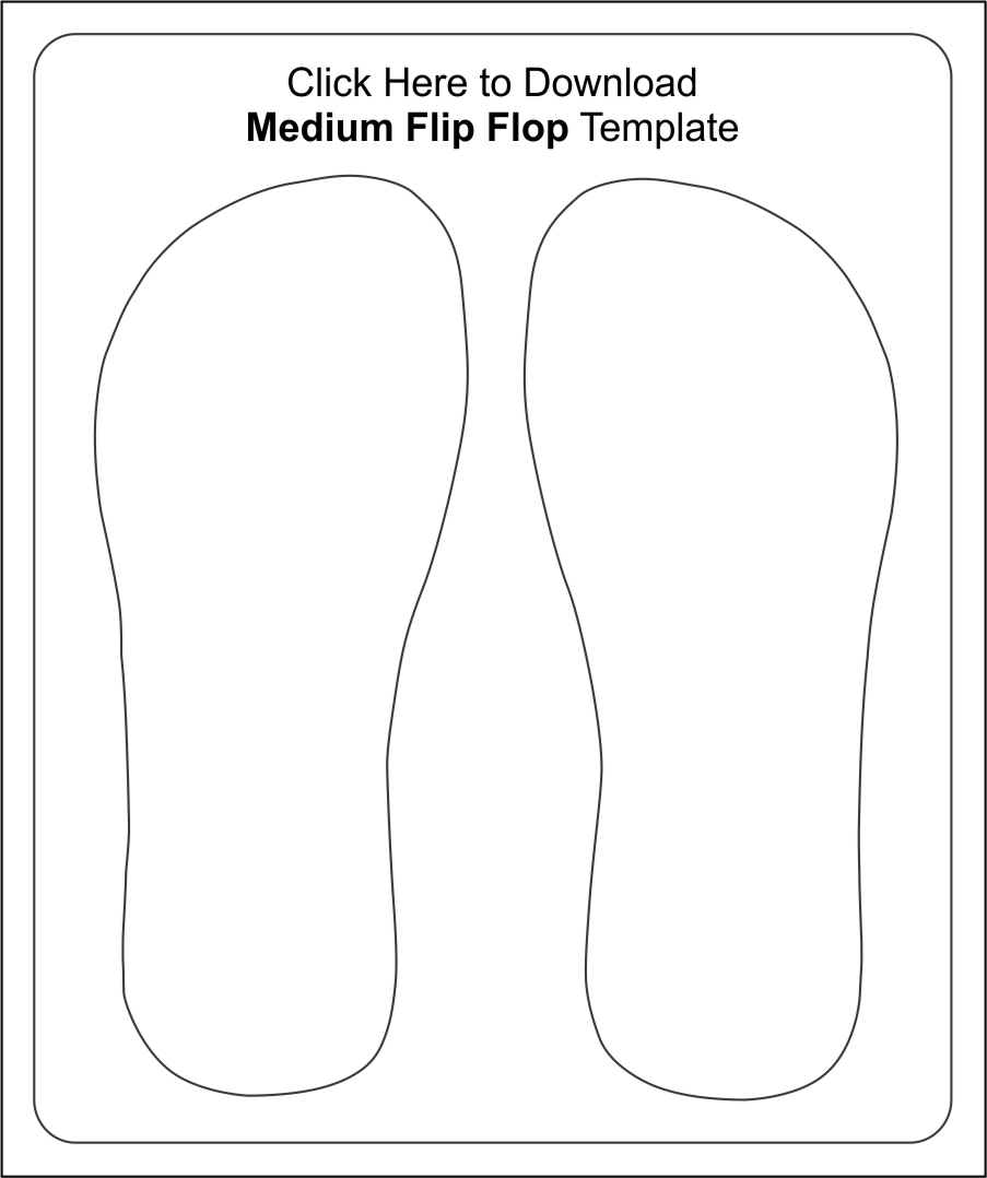 Flip Flop Templates For Download ~ inside Free Printable Flip Flop Pattern