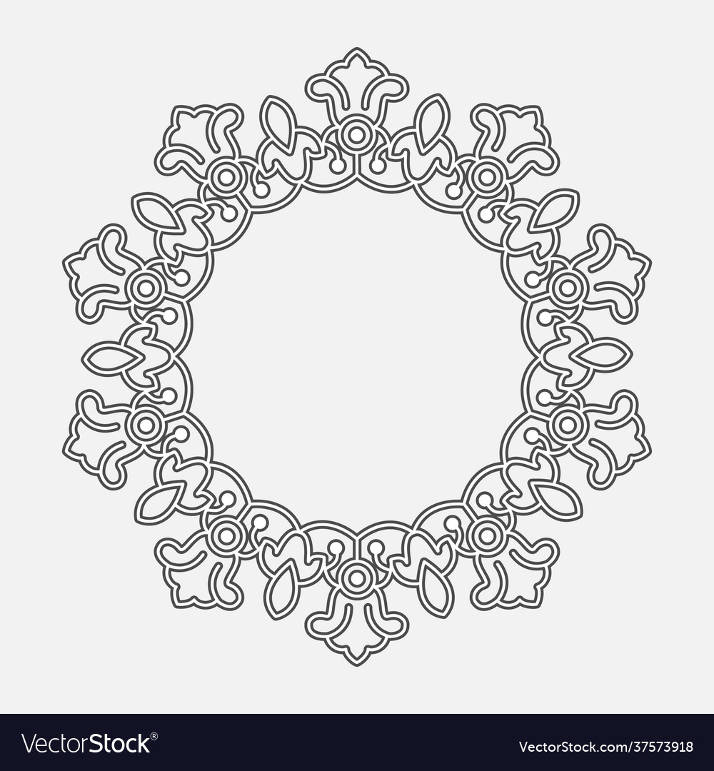 Floral Frame Lace Pattern Stamp Or Stencil Vector Image pertaining to Free Printable Lace Stencil