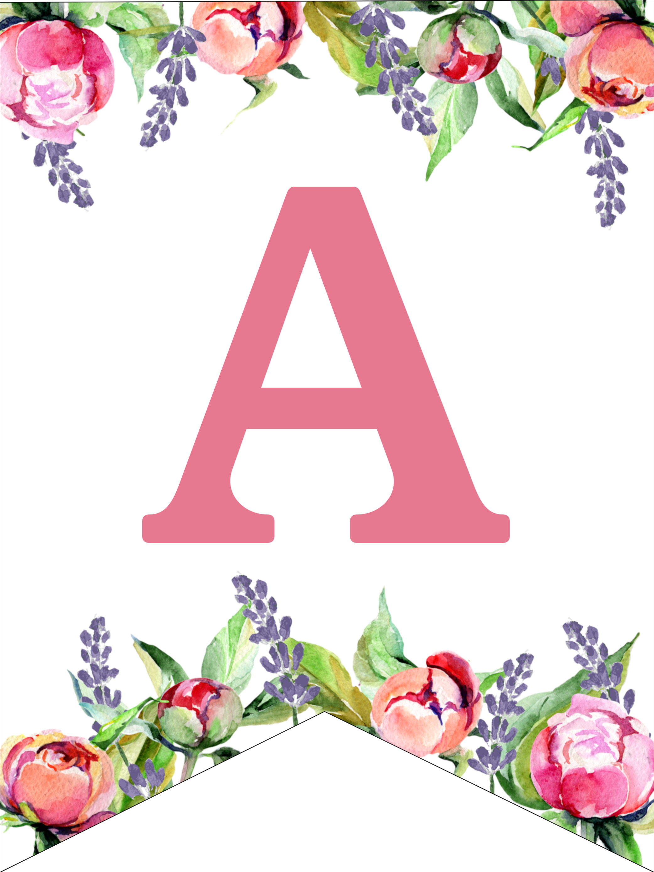 Floral Free Printable Alphabet Letters Banner - Paper Trail Design with regard to Free Printable Flower Letters