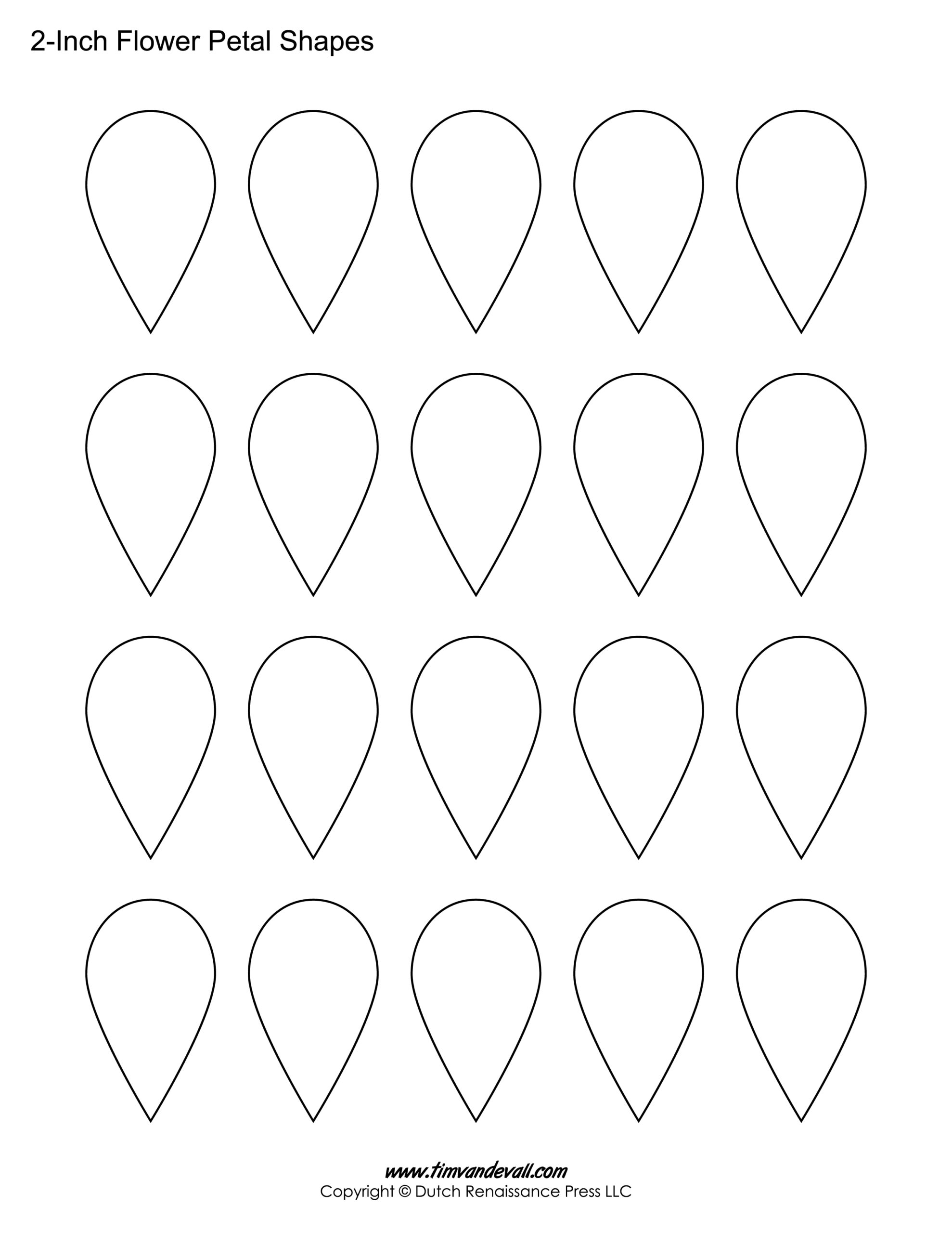 Flower Petal Templates – Tim&amp;#039;S Printables throughout 5 Petal Flower Template Free Printable