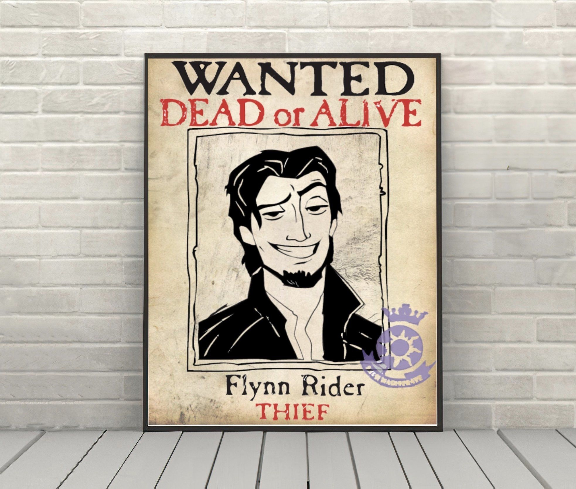 Flynn Rider Wanted Poster Tangled Poster Vintage Disney Movie for Free Printable Flynn Rider Wanted Poster