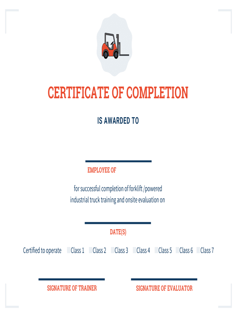 Forklift Certification Card Template - Fill Online, Printable for Free Printable Forklift Certification Cards