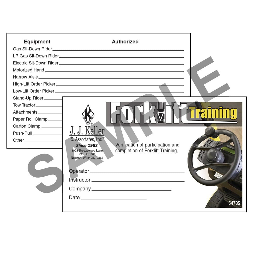 Forklift Training - Wallet Cards pertaining to Free Printable Forklift Certification Cards